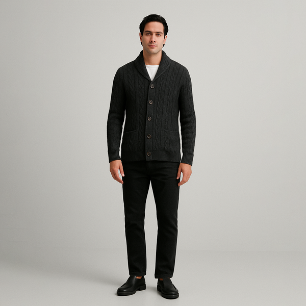 Cardigan Masculino em Algodão Pima Micm Amsterdam